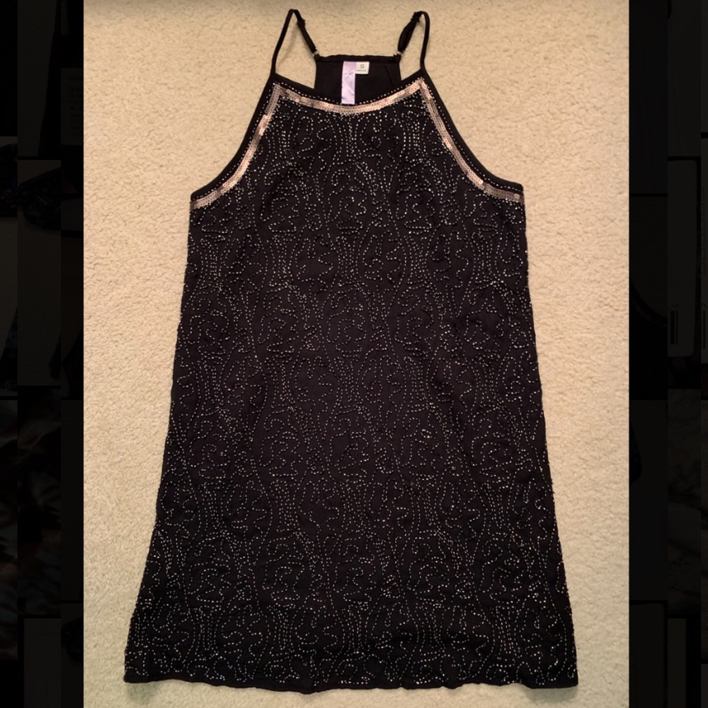 Worn Once Alya’s Beaded Halter Dress Francesca’s